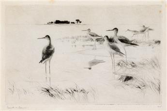 FRANK W. BENSON Group of 8 etchings and drypoints.